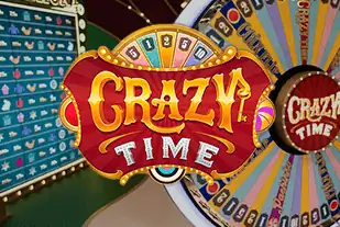 Imagen vibrante y emocionante del juego Crazy Time, que captura la energía y la diversión de esta experiencia de casino en vivo.